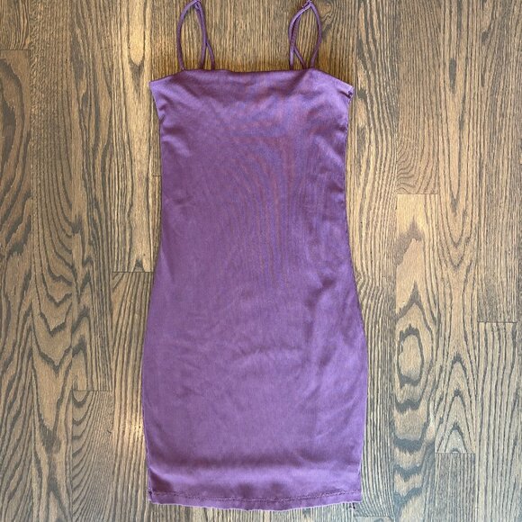 Garage Ribbed Bodycon Mini Dress – Purple – Size xs - Picture 1 of 4